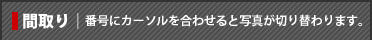間取り｜番号をクリックすると写真が切り替わります